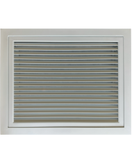 Grille de reprise avec porte filtre et charniére